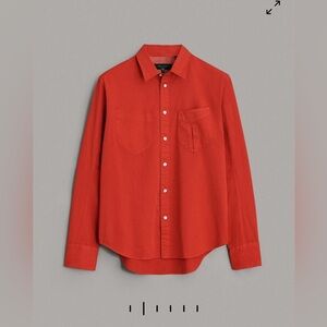 rag & bone Red Casual Button Down Shirt